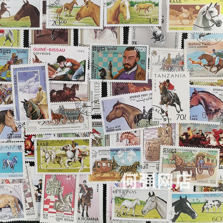 100 Different Horse Stamps Non - Collectible Vintage Postage Stamps review and price