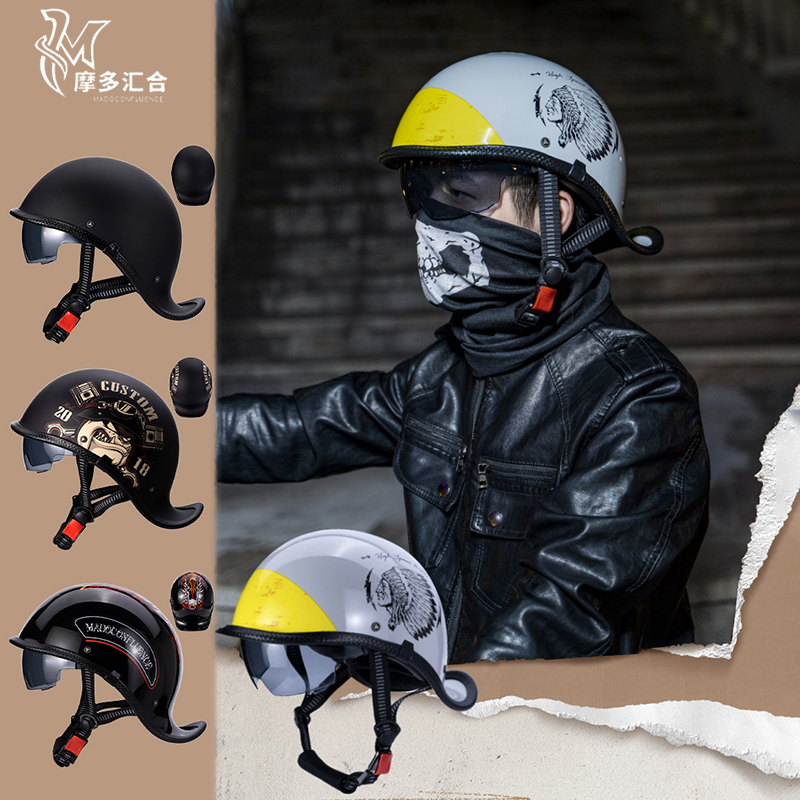 Retro Motorcycle Helmets for M - Lens Cap Vintage review and price