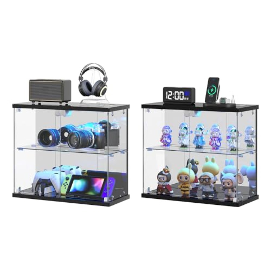 2pc Glass Display Case with LE - Collectible & Vintage Dolls For Halloween review and price
