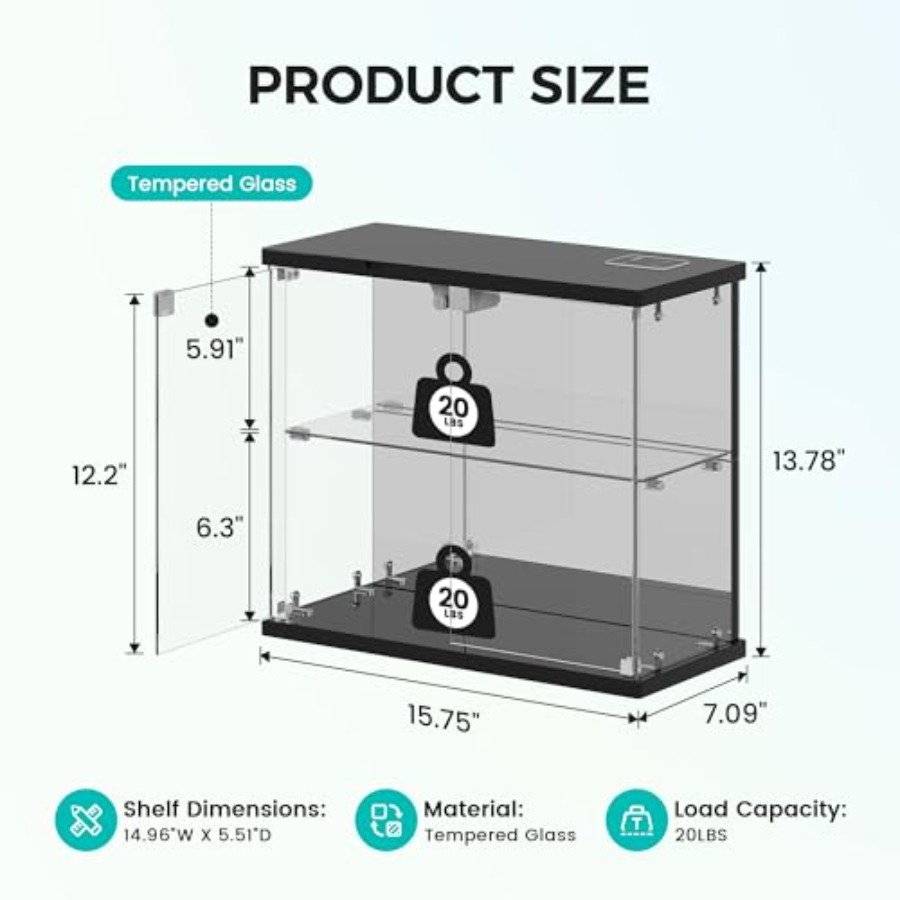 2pc Glass Display Case with LE - Collectible & Vintage Dolls For Halloween review and price