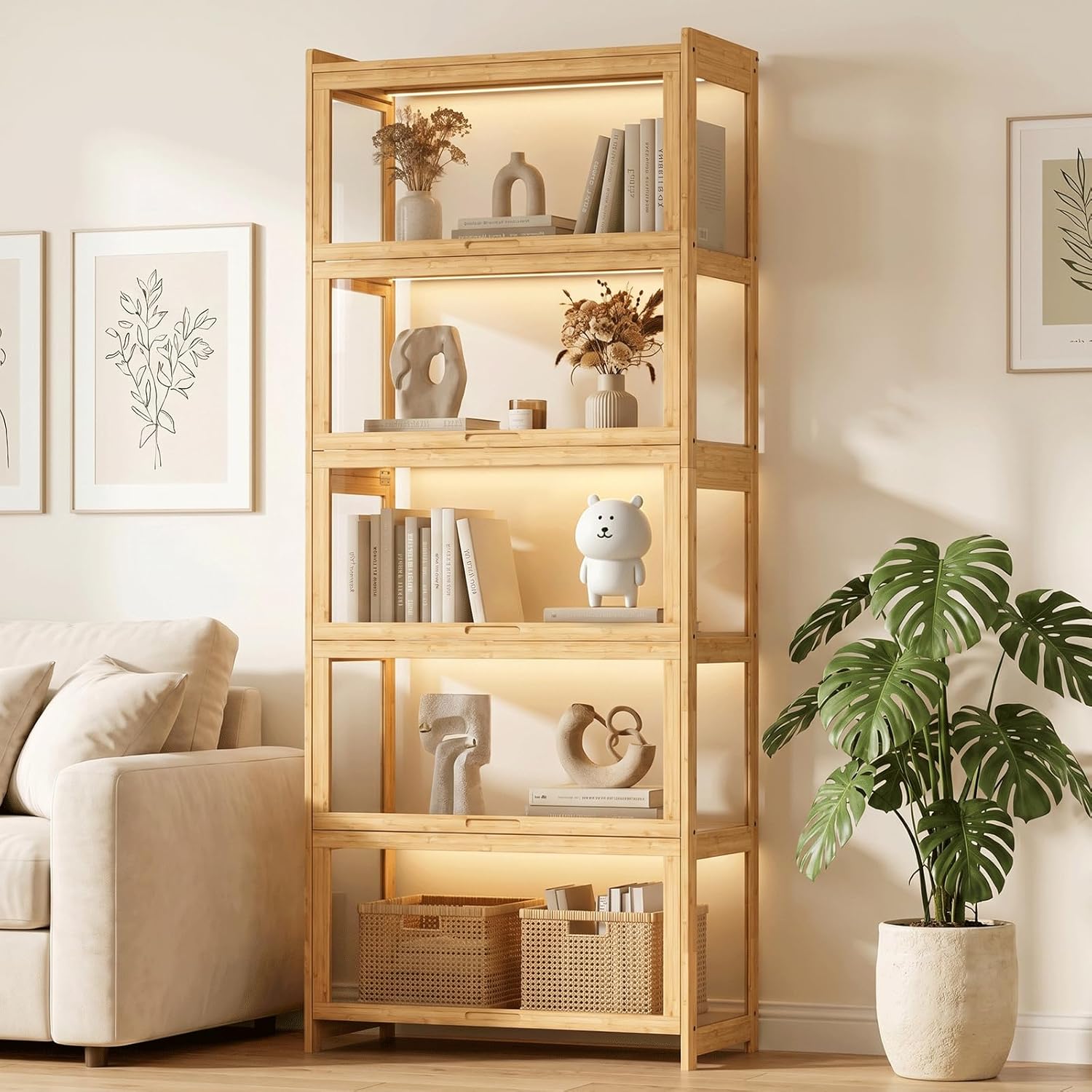 Display Cabinet with Acrylic D - Collectible & Vintage Dolls For Halloween review and price
