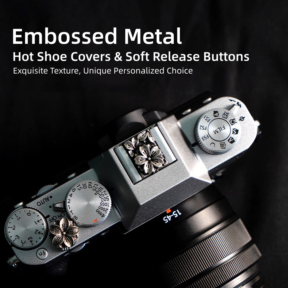 Metal Embossed Camera Hot Shoe - Lens Cap Vintage review and price