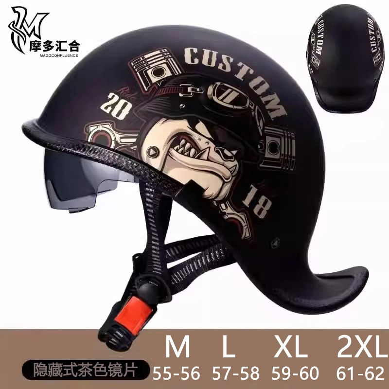 Retro Motorcycle Helmets for M - Lens Cap Vintage review and price