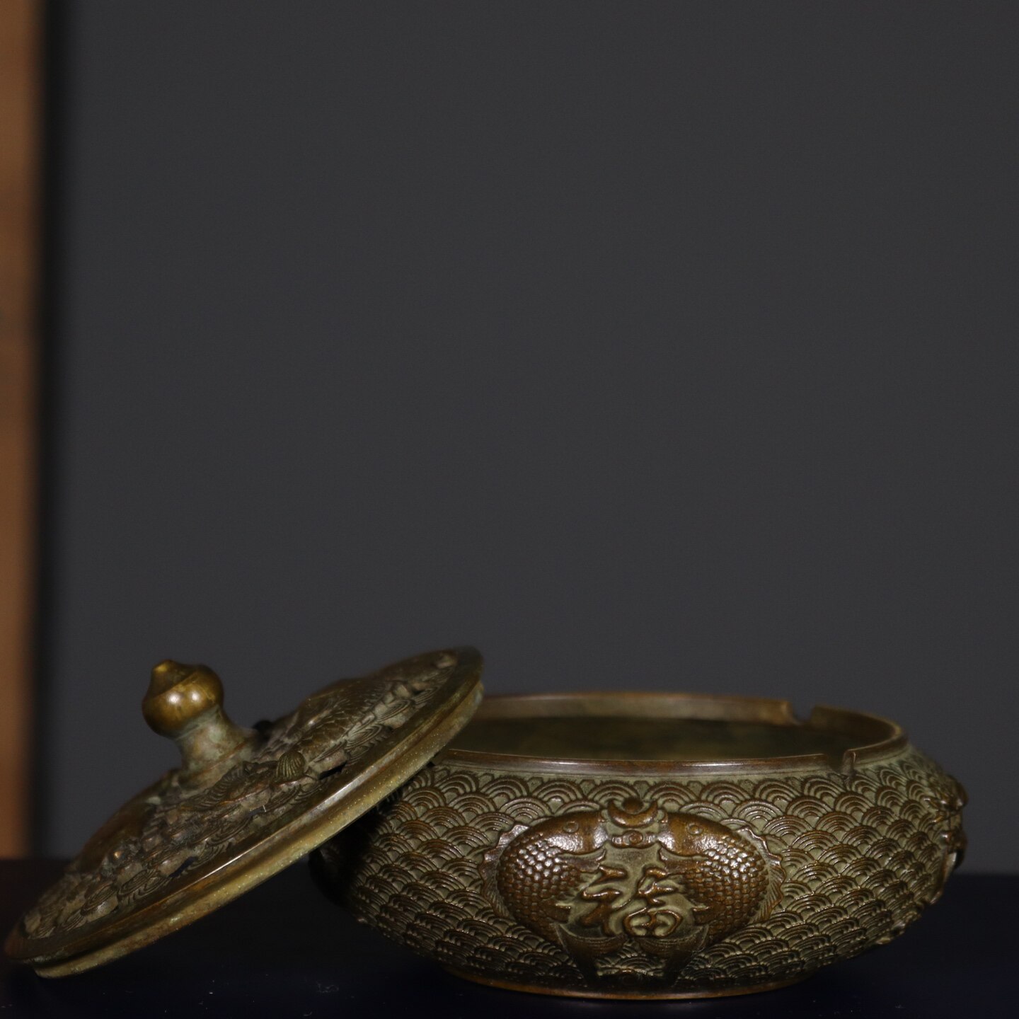 Antique Pure Copper Double Fis - Vintage Collectible Ashtrays review and price