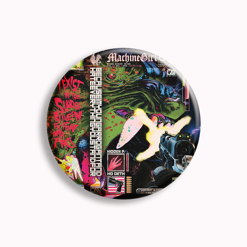 Machine Girl Wlfgrl Button Pin - Vintage Collectible Pins review and price