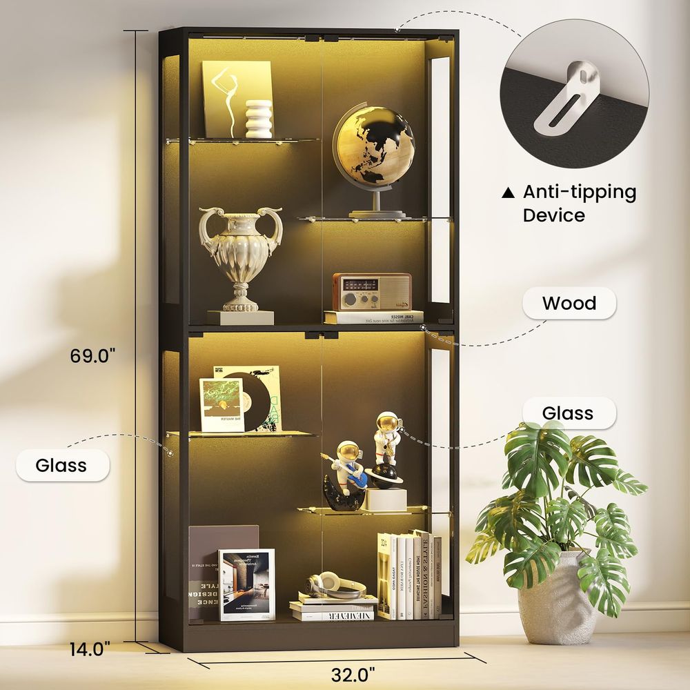 Display Cabinet with Glass Doo - Collectible & Vintage Dolls For Halloween review and price